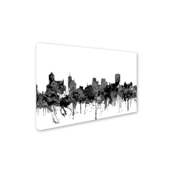 Marlene Watson 'Memphis Tennessee Skyline BW' Canvas Art,22x32